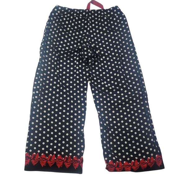 SOMA Coquette Pajama Set Christmas Holiday Red Bows Size M - Picture 5 of 10